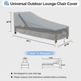 thumbnail image 2 of Funda para Sillón Tumbona de Patio OutdoorLines Impermeable Gris, 2 of 9