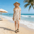 thumbnail image 2 of Decould sylf Women Sandals Shoes Comfortable Elastic Heel Strap Non-Slip Sandals Beach Bohemian Flats, 2 of 8