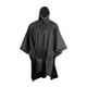thumbnail image 1 of Poncho de lluvia con capucha, impermeable, portátil, resistente al agua, 3 en 1, largo Negro, 1 of 8
