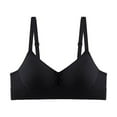 thumbnail image 4 of Huowey Little Girls Bralette Crop Top Bra Seamless Sports Bras Adjustable Straps Tween Bras Camisole Style Lightweight Seamless Kids Brassiere,Black, 4 of 4