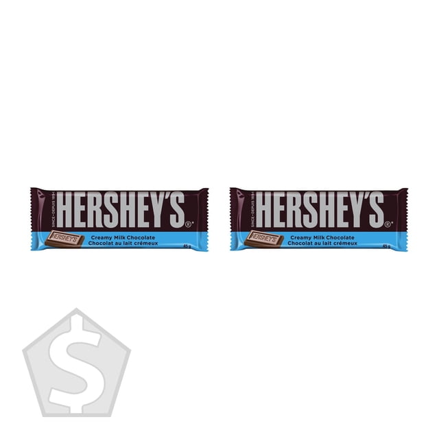 Hershey's Tablettes de Chocolat au Lait, 36 X 45 g - Lot de 2