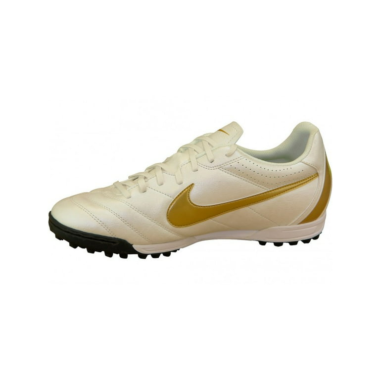 Nike Tiempo Natural lV TF Soccer Turf White/Gld/Blk 454334 - Walmart.com