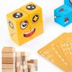 thumbnail image 3 of Bloques de construcción de cubos de Rubik con expresión que cambian de cara, caja de hierro, juguetes de batalla para niños, juego de mesa entre padres e hijos, juguetes de nivel de desafío de madera, 3 of 5