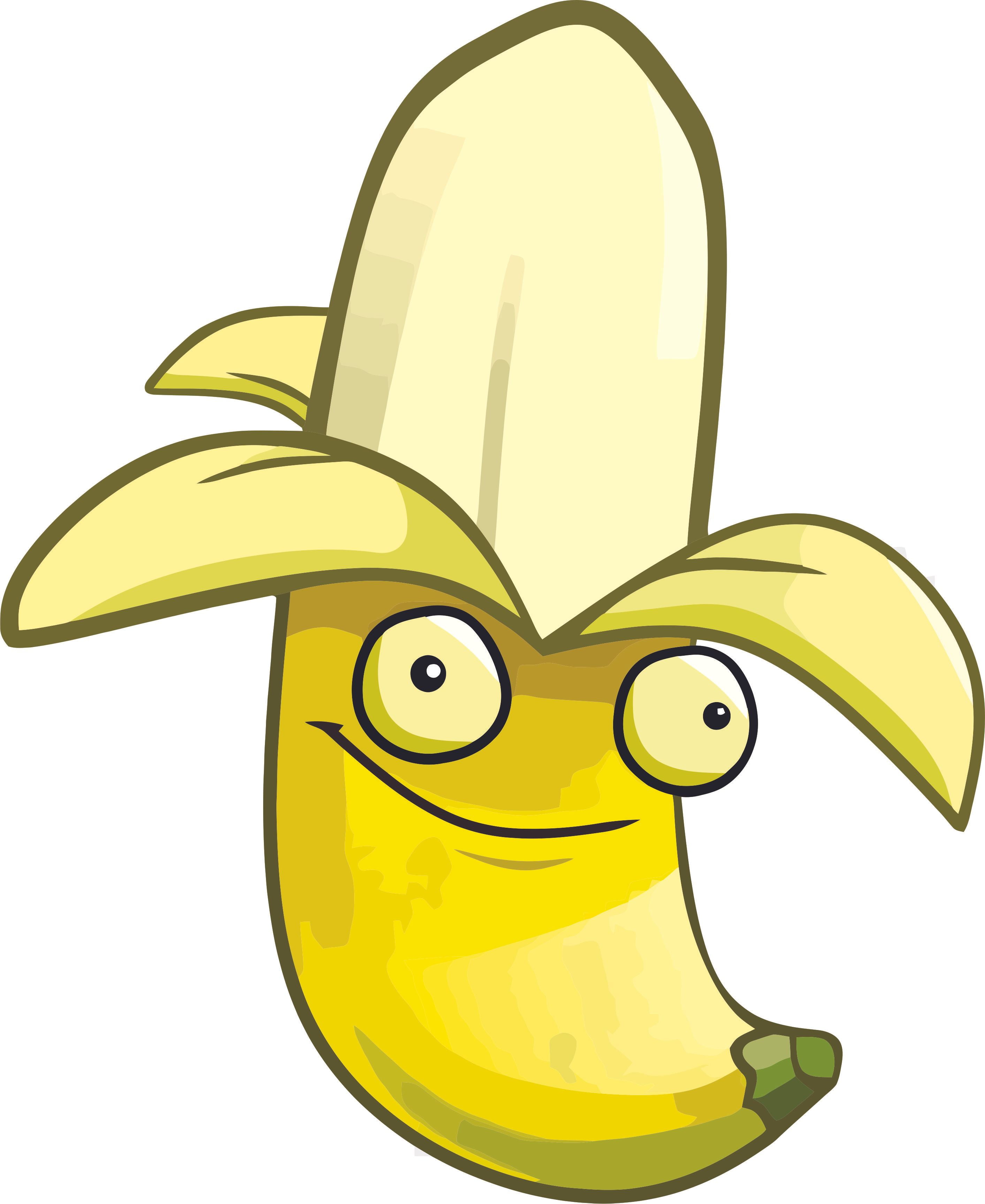 Happy Face Smile Banana Peel Wall Decals for Bedroom or Windows Bananas