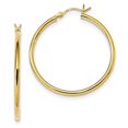 thumbnail image 2 of 925 Sterling Silver Gold-Tone Polished Hoop Earrings, 2 of 3