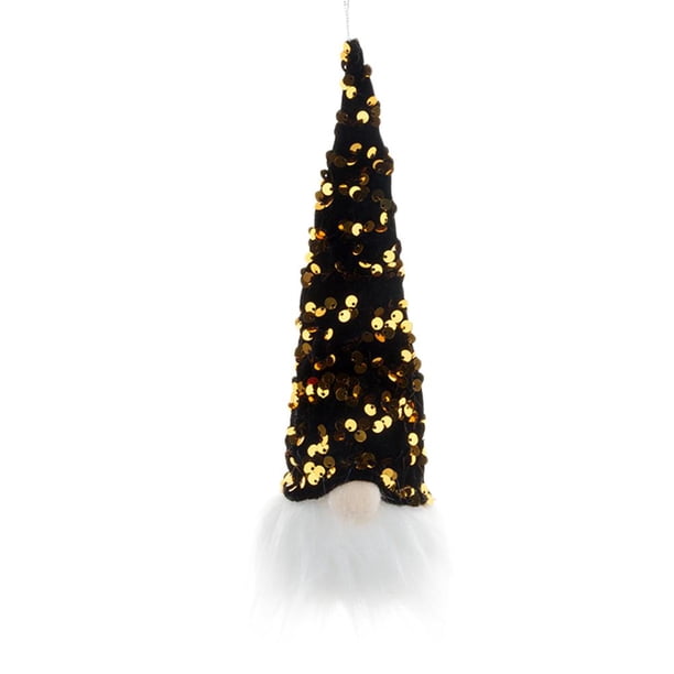Tomte sueco iluminado Lindo escandinavo Santa Elf Decoración para el hogar Negro