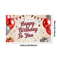 thumbnail image 3 of Glittery Happy Birthday To You Banner with Balloon Star Elements Backdrop for Birthday Party Photography Props Decorations Party Supplies, 3 of 8