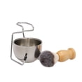 thumbnail image 1 of Ensemble de Rasage pour Hommes, Brosse à Raser + Bol de Savon + Support, Kit de Nettoyage pour Poils du Visage et Barbe, 1 of 7