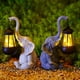 thumbnail image 2 of Inteprter Esculturas al aire libre decoración de elefante para jardín arte y belleza linternas de jardín decoración de elefante Jardín y Patio Blanco, 2 of 6