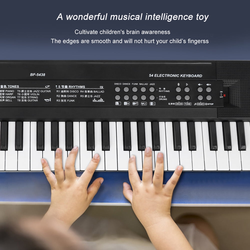 NestledNature 54‑Key Piano Keyboard,Electronic Organ Microphone And Recording Function 54‑Key Piano Keyboard BF‑5438,54‑Key Keyboard