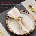 thumbnail image 3 of Set of 8 Napkin Ring Wreath Napkin Ring Holder for Xmas, Thanksgiving, Wedding, Holiday Party Table Decoration, 3 of 6