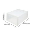 thumbnail image 2 of NICEXMAS 4Pcs Shoes Boxes Plastic Waterproof Dustproof Rectangular Home Use, 2 of 8