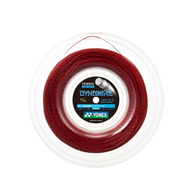 YONEX Dynawire Carrete de Cuerda de Tenis 16/1.30, 200M/656 Pies Rojo