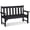 Black, variant on NALONE Outdoor Bench, 48 Inch HDPE Patio Bench with Armrest, Weatherproof Garden Park Bench for Front Porch, Deck, Backyard, Blue
