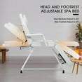 thumbnail image 5 of Adjustable Facial Bed Massage Table Beauty Salon Spa Equipment with Free Tattoo Stool(White), 5 of 18