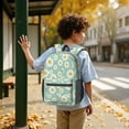 thumbnail image 6 of Daisy Pioneer Flower Green Pattern 17" School Backpacks for Teens,Waterproof Oxford Fabric,S-Shape Padded Straps for School,Travel,Hiking,Camping, 6 of 6