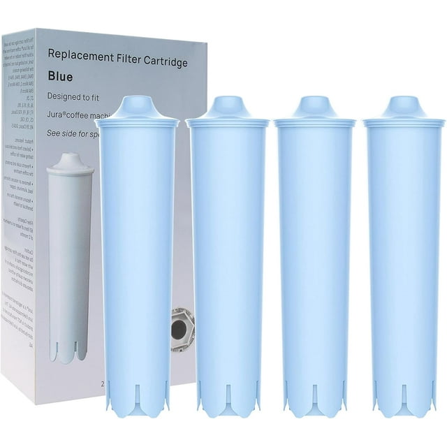 Filtre Bleu de Remplacement pour Machine à Café Jura Claris Bleu Capresso Clearyl, Lot de 4