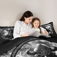 thumbnail image 5 of jejeloiu Galaxy Starry Sky Twin Comforter Sets,White Black Bedding Set For Boys Kids Reversible 2 Pieces, 5 of 8