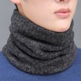 thumbnail image 3 of Winter Fleece Lined Knitted Neck Warmer Scarf, Neck Gaiter for Women Mens, 3 of 8
