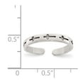 thumbnail image 5 of 925 Sterling Silver Antiqued Crosses Toe Ring, 5 of 5
