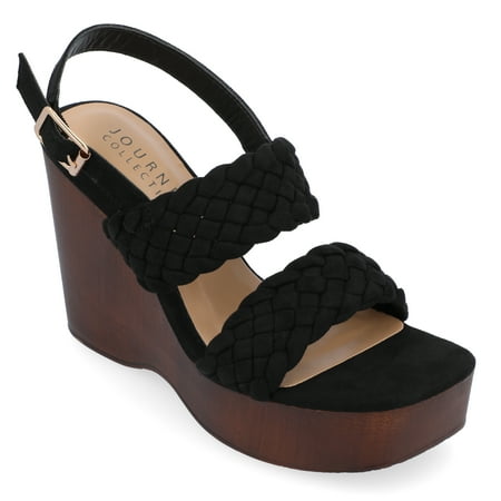 

Journee Womens Ayvee Tru Comfort Foam Buckle Platform Wedge Sandals