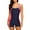 Pink/Navy, variant on Beautyin Women One Piece Swimsuits Boyleg Sports Training Modest Swimwear Splice Color Bathing Suits XS-2XL
