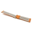 thumbnail image 4 of 22mm GT Rally Perforrated, Vented Racer Leather Watch Strap Band, Stainless Steel Buckle, 4 of 8