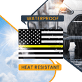 thumbnail image 6 of Magnet Me Up Thin Yellow Line American Flag Vinyl Automotive Magnet Decal, 4x6 In, 2 Pk, Black, Yellow, White, 6 of 7