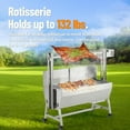 thumbnail image 2 of Ataucjin Stainless Steel Automatic Rotisserie Grill with Wind Screen, 37in 132LB Capacity Electric BBQ Pig Lamb Rotisserie Roaster 50W Motor, Charcoal Spit Roaster Grill for Outdoor Kitchen, Camping, 2 of 7