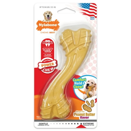 UPC: 0018214847649 | Nylabone Power Chew Curvy Dental Chew Toy for Dogs Peanut Butter Large/Giant – Up to 50 lbs.