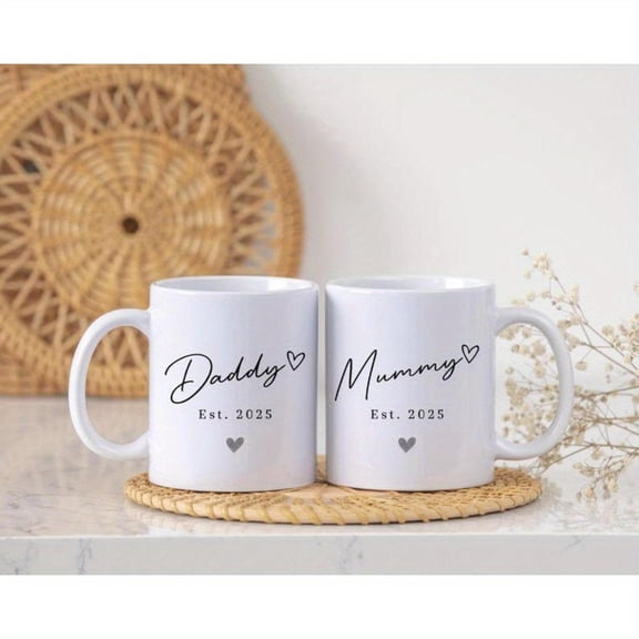 1pc 11oz New Mum and Dad Mugs Mummy and Daddy Mug Mamma Mum To Be Dad To Be Gifts New Parents Shower Gifts Pregnancy Announcement
