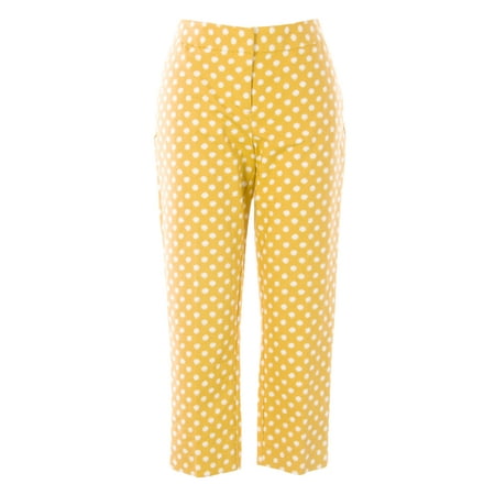 Boden Bootcut Trousers - BODEN Women's Printed Bistro Crop Trousers US Sz 10P Gold/White