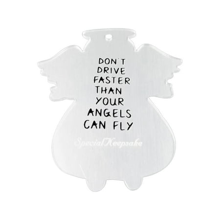 

HIBRO Acrylic Clear Angel Car Rear View Hanger Dont Drive Faster Than Your Angels Can Fly Angel New Driver Passed Driving Chandelier Chain Cover Vintage Bead Garland