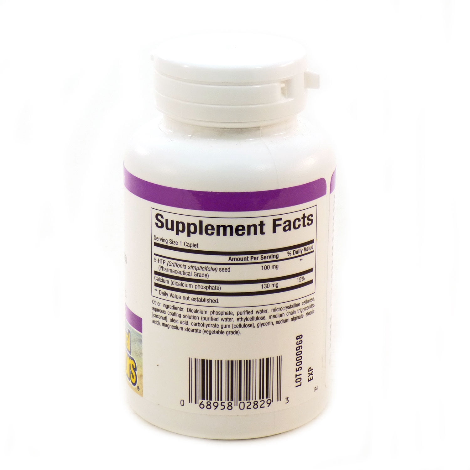 Natural Factors Stress-Relax 5-HTP 100 mg, Pharmaceutical-Grade Supplement, Supports Sleep, 60 Caplets