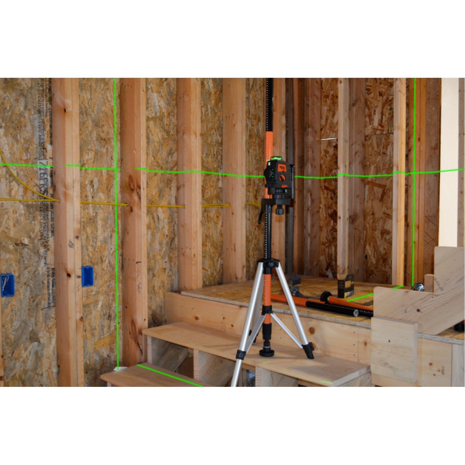 Johnson Fishing All-In-One Laser Mounting Pole Tripod - Adjustable Aluminum - 3 Piece, Multicolor — Residential Use, Standard Application