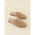 thumbnail image 7 of Metal Decor Flat Mules  Elegant Apricot-colored Solid Color Mule High Heels  Made Of Pure Metal, 7 of 7