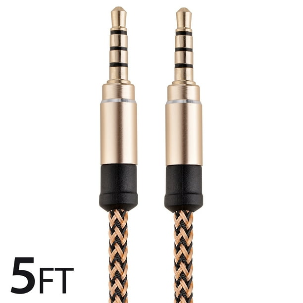 3.5mm Premium Auxiliary Audio Cable (5ft / 1.5m) AUX Cable Male to Male