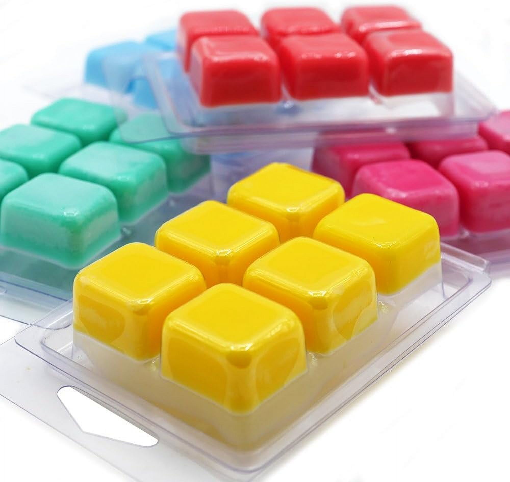 Wax Melt Molds - 100 Packs Clear Empty Plastic Wax Melt Clamshells for Wickless Wax Melt Candles
