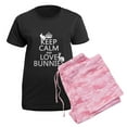 thumbnail image 5 of CafePress - Keep Calm And Love Bunnies Pajamas - Women's Short Sleeve Print T-Shirt and Pants Dark Cotton Pajama Set, 5 of 7