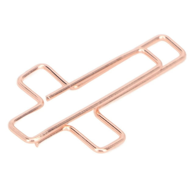 100PCS Cross Paper Clips Rose Gold Metal Paper Clamps for Document Note Sorting and Organizing