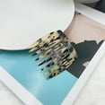 thumbnail image 3 of 4 Pieces Acetate Hair Combs 8 Teeth Decorative French Clip For Women Girls Secure Styling Bun Twist Accessories, 3 of 8