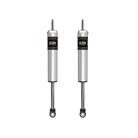Icon Vehicle Dynamics Amortisseur 57625P Série 2.5; Rechargeable au Gaz Azote; Sans Réservoir Télécommandé; Garantie Limitée d'Un An; Non Ajustable; Sans Bottes de Choc; Argent; Ensemble de 2