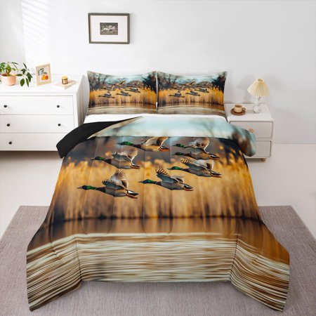 Castle Fairy Boys Girls Mallard Duck Twin Comforter Sets River House Bedding Set