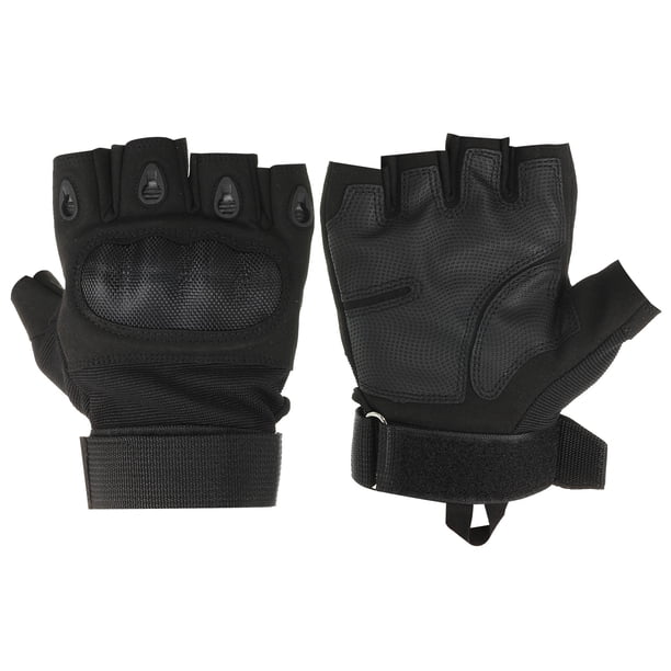 Guantes sin dedos Uxcell para trabajo al aire libre, guantes de medio dedo, guantes transpirables para entrenamiento, color negro M
