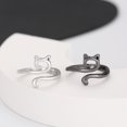 thumbnail image 3 of Visland 4 Pcs Crochet Ring Adjustable Metal Yarn Guide Crochet Rings Set Cat-shaped Knitting Tension Ring for Home, 3 of 8