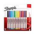 thumbnail image 1 of Sharpie Marqueurs Permanents, Pointe Ultra-Fine, Assortis, Lot de 12, 1 of 5