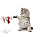 thumbnail image 4 of Juguete interactivo de dibujos animados para gato, palo con varilla de plumas, ratón con Mini campana, Teaser, 4 of 4