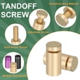 thumbnail image 3 of 4 Pcs 0.6" x 1" Tornillos de soporte de aleación de aluminio Kit de hardware de montaje en pared con 4 tornillos para colgar letreros de acrílico y vidrio, rosa dorado, 3 of 6