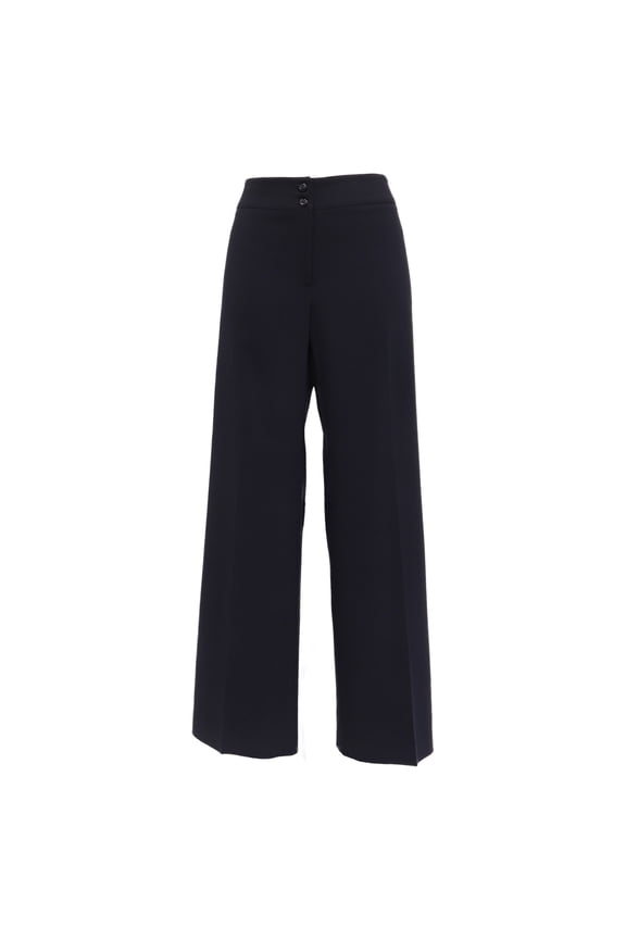 Pre-Owned Armani Collezioni Trousers in Black Polyamide