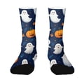 thumbnail image 3 of IYYVV Halloween Crew Socks For Men Women Fun Pumpkin Ghost Novelty Crazy Crew Over The Calf Socks For Holiday Festival One Size, 3 of 6